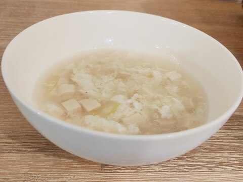 卵白と豆腐のとろふわ中華スープ